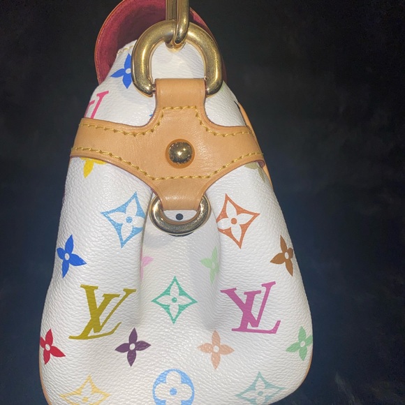 SOLD- TAKASHI MURAKAMI X LOUIS VUITTON WHITE MONOGRAM MULTICOLOR BEVERLY GM - Picture 11 of 14
